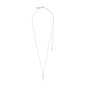 Halsband Kors, Flynn, Silverpläterat - Pilgrim