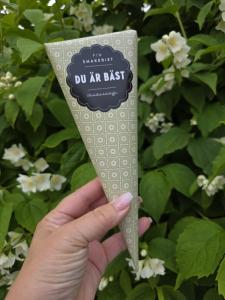 Strut DU ÄR BÄST, Ljusgrön / Vit  - Finsmakeriet