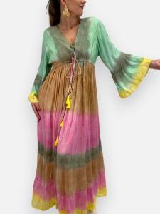 Klänning Randig, Rosa Nira - Gemini