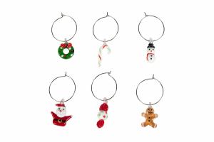 Vinglas/Koppmarkör, Julmix, Glas (Set om 6 st) -  A lot