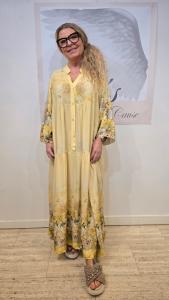 Klänning, Gul Blommig, Milano - Soulful Fashion