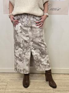 Mirakelkjol Lång, Beige / Taupe Hibiskus - Soulful Fashion