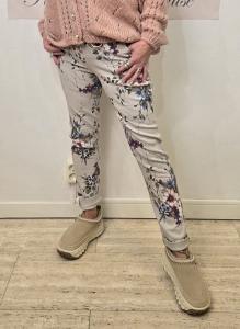 Magiskt stretchig byxa, Beige Anemon, Madde - Soulful Fashion