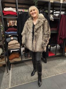 Jacka fuskpäls, Taupe Ida - Gemini