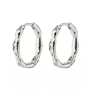 Örhängen Eddy, Silverpläterade Ringar, Medium - Pilgrim