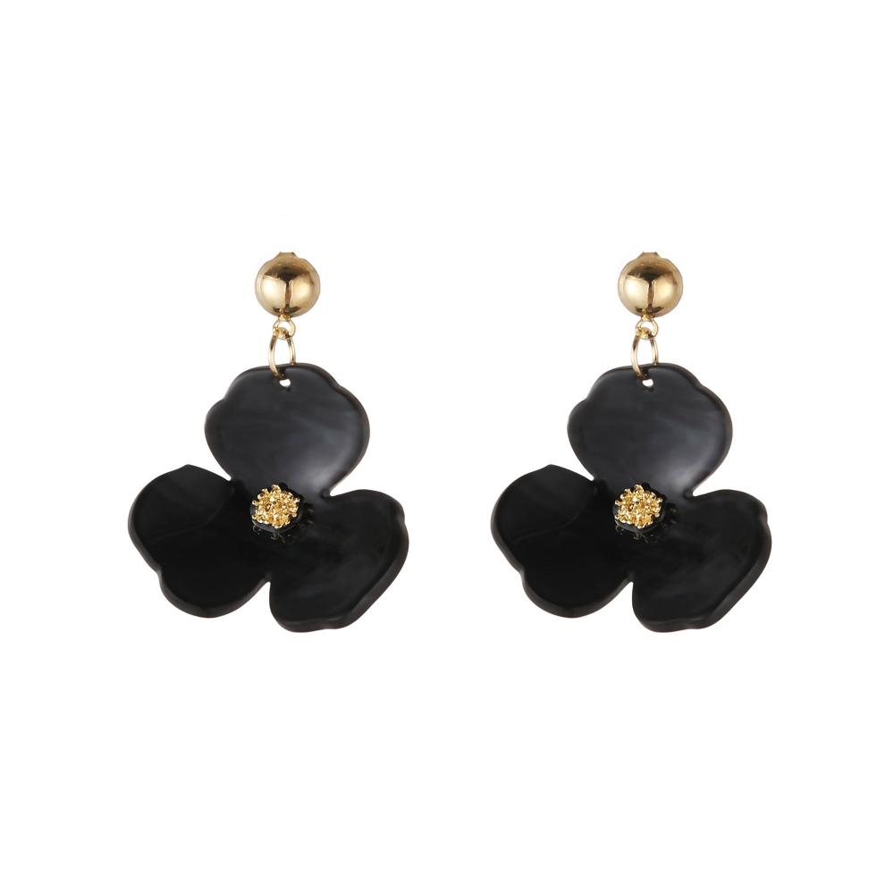 Örhängen, Hängande svart blomma - Gemini
