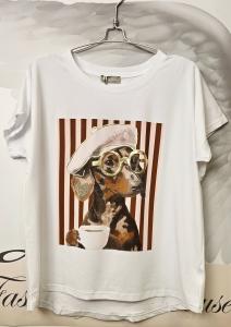T-shirt Inze, Tax som fikar, Brun / Rosa - Soulful Fashion
