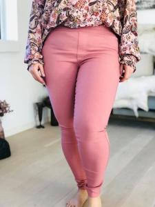 Byxa / Leggings Stretchig, Rosa, Sanna (Plus Size) - Cat & Co