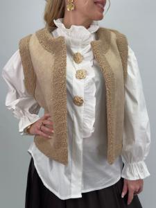 Väst i fuskmocka, Beige Kerstin - Gemini