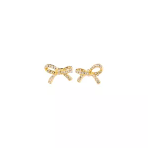 Örhängen, Rosetter med kristaller, Guldpläterade, Catharina – Pilgrim