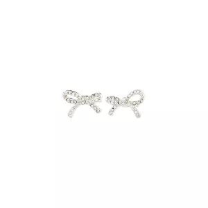 Örhängen, Rosetter med kristaller, Silverpläterade, Catharina – Pilgrim