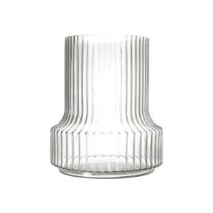 Vas i klarglas, Groove (Höjd: 25 cm) - Wikholm Form