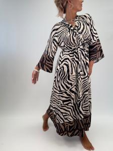 Klänning med knyt; Zebra Svart, Klara - Gemini