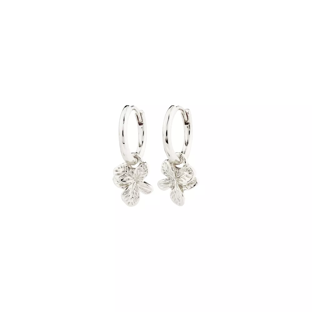 Örhängen Blomma Hoops, Silverpläterade, Charmaine – Pilgrim