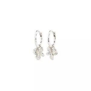 Örhängen Blomma Hoops, Silverpläterade, Charmaine – Pilgrim