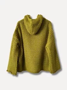 Tröja, Stickad hoodie, Oliv Gabbi - Reunion    KOMMER SNART!
