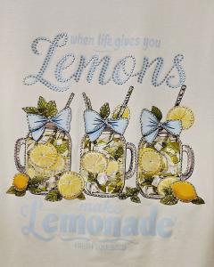 T-shirt Irma, Lemons Ljusblå - Soulful Fashion
