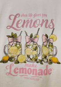 T-shirt Irma, Lemons Rosa - Soulful Fashion