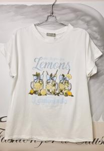 T-shirt Irma, Lemons Ljusblå - Soulful Fashion
