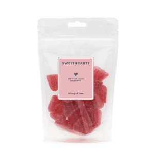 Röda sockrade hjärtan, Sweethearts - Sockerbageriet    BERÄKNAD LEV: OKT