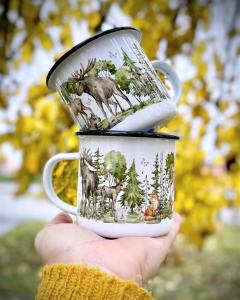 Emaljmugg, Älg - Mellow Design