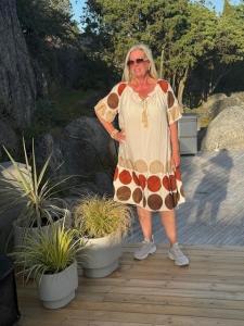 Klänning / Tunika kort, Beige mönstrad, Manil - Gemini