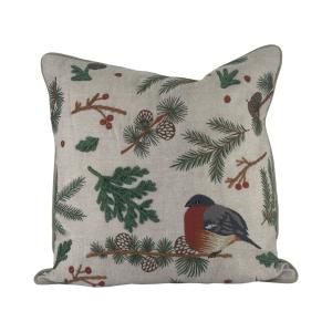 Kuddfodral Erithacus (Domherre), Miljögården  (48x48 cm)