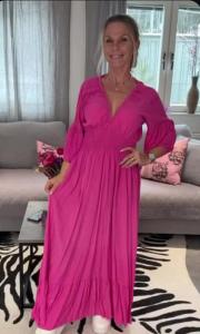 Klänning, Cerise med smock, Donna - Love Forever