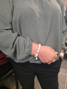 Blus / Topp med rund hals och lång ärm, Army Claudia - Caramelle Fashion