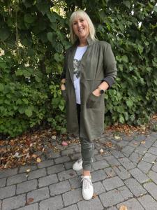 Kavaj i "mocka", Khaki Vendela (Lång) - Caramelle Fashion