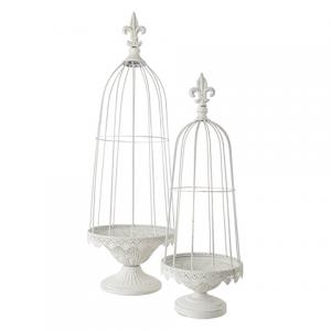 CHANTAL Kruka med växtstöd - Vit , Stor