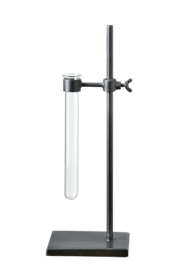 Glasvas, provrör på smidesställning (långsmalt glas)