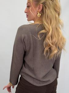 Stickad tröja, Taupe Stella - Gemini