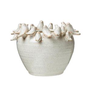 Kruka Fåglar, Offwhite, Elsa (Höjd: 20 cm) - Wikholm Form