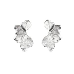 Örhängen Blad, Silverfärgat - Gemini