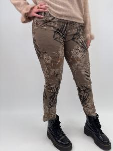 Magiskt strechig byxa, Mönstrad Brun, Finja - Gemini