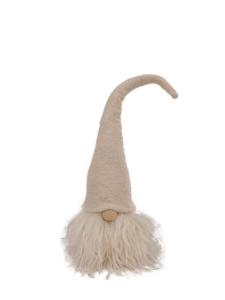 Tomte med creme luva, Nisse (33 cm) - Mitt & Ditt