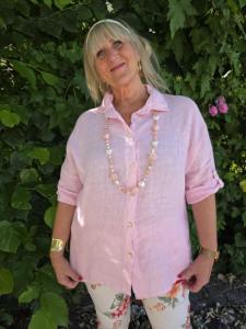 Linneskjorta Bubbelgumsrosa, Lea - Soulful Fashion