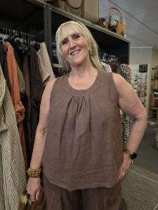 Linne, Brunt 100% Linne, Ebba  - Cabana Living