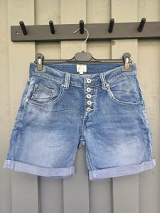Jeansshorts, Korta med knappar, Benita - Caramelle Fashion