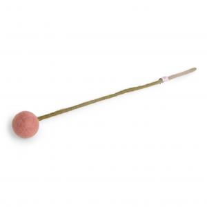 Dusty red blomma i tovad ull, stor (Skär) (8485928) - Én Gry & Sif