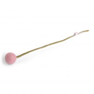 Dusty pink blomma i tovad ull, stor (Rosa) (8485935)  - Én Gry & Sif