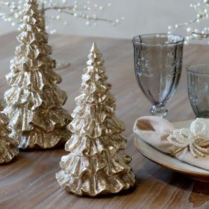 Julgran med glitter, Höjd: 15 cm - Chic Antique