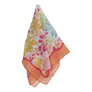 Scarves, Blommor / Orange kant, Fia (58x58 cm) - the moshi