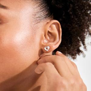 Örhänge Silverpläterade, Hjärta oregelbundet, Iris – Pilgrim