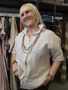 Linneskjorta Beige, Lea - Soulful Fashion