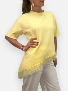 Topp med spetskant, Gul Gertrud - Gemini