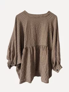 Blus Rutig Brun, Malenda - Reunion