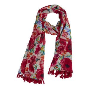 Scarf med röda vallmo, Mira - the moshi