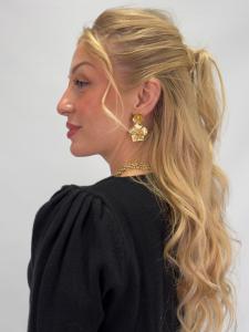 Stickad tröja med puffärm, Svart Elvy - Gemini